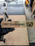 Custom Brushed Gold Aluminum Nameplate | Laser Engraved Door Sign | Office Plaque | Trophy Case Label | Personalized Placard | 11x3 Sign