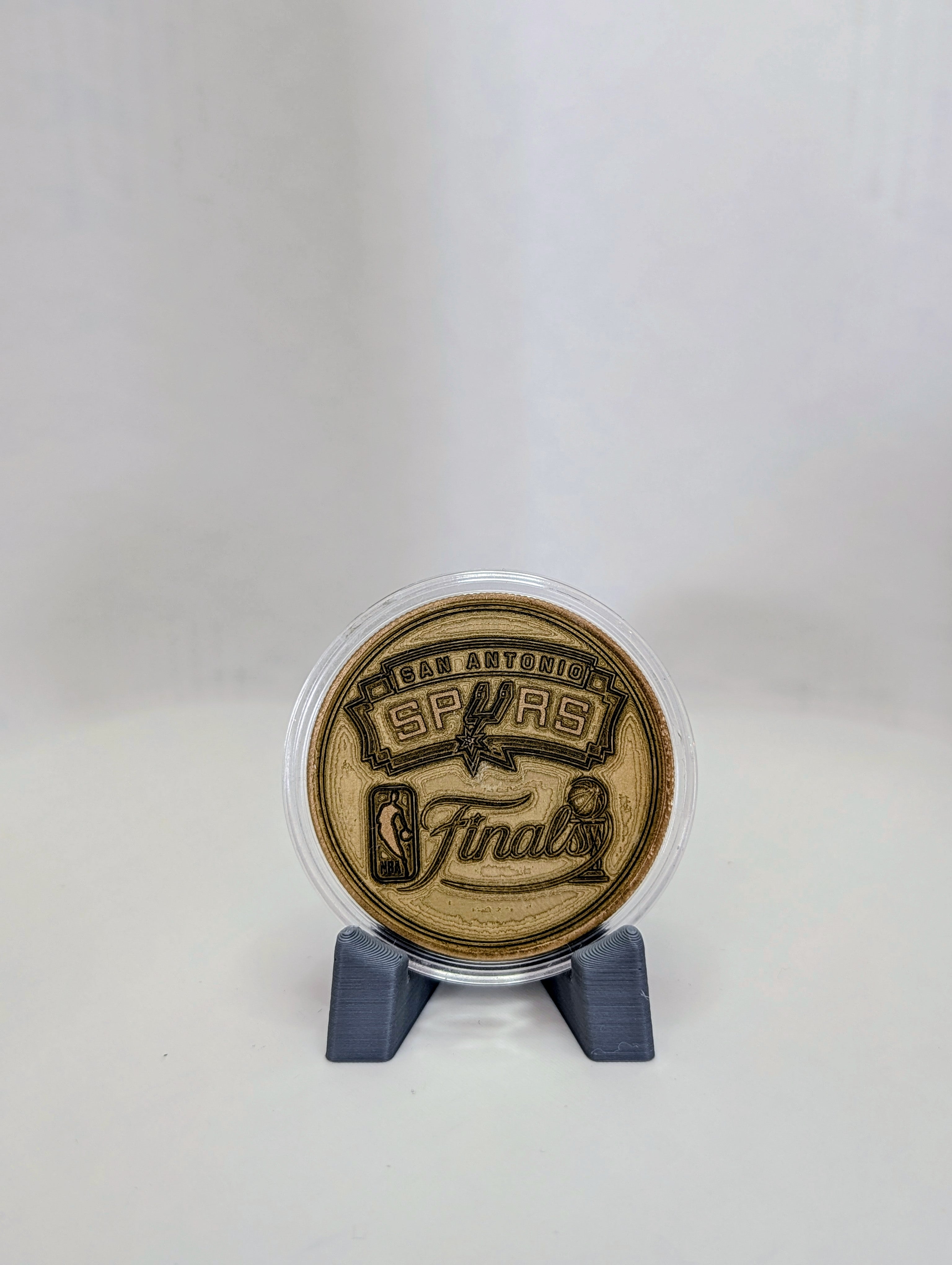 Custom Brass Spurs Championship Coin | 2026 Western Conference Champions | Laser Engraved Basketball Collectible