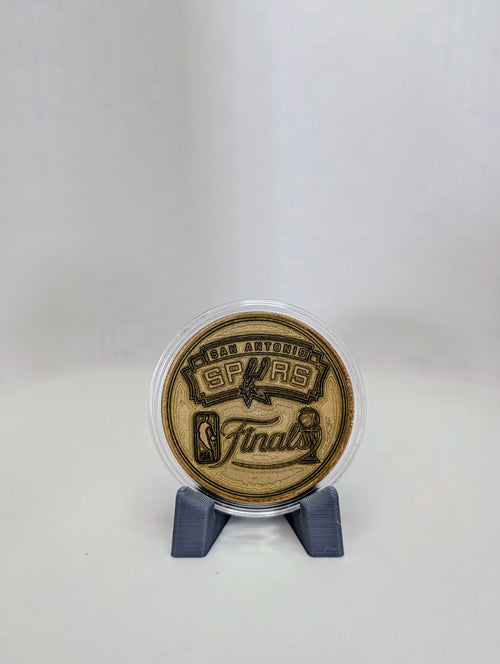 Custom Brass Spurs Championship Coin | 2026 Western Conference Champions | Laser Engraved Basketball Collectible