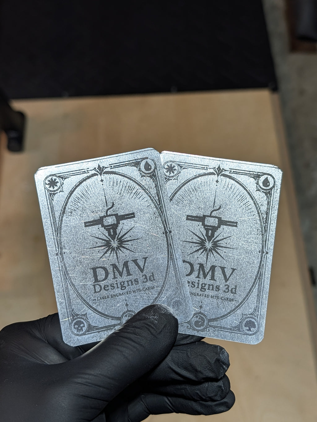 Custom Metal MTG Token Cards | Laser Engraved Stainless Steel Magic Tokens