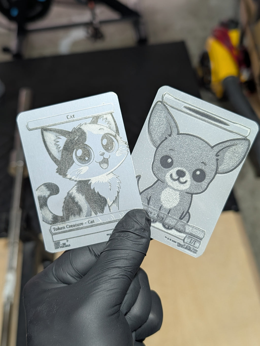 Custom Metal MTG Token Cards | Laser Engraved Stainless Steel Magic Tokens